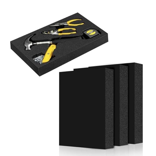 3 Pcs 16 x 12 x 2 Inches Foam Inserts for Cases - 3pcs-thickness 2in