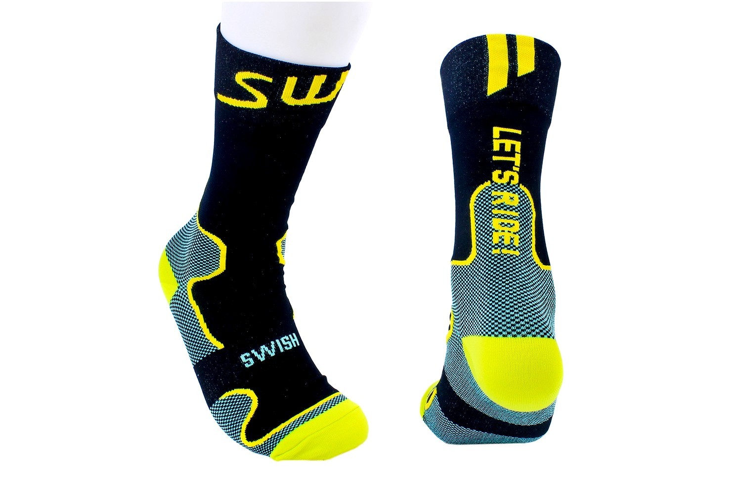Swish Cooling Max Road Mountain Bicycle Sports Socks L-Size In Black Color