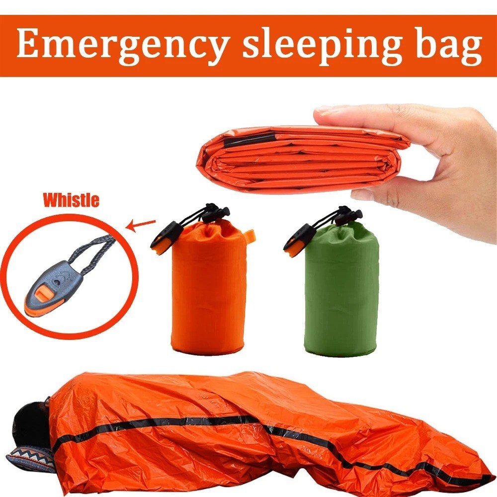 Portable Waterproof Emergency Survival Sleeping Bag Outdoor Camping Mylar Blanke