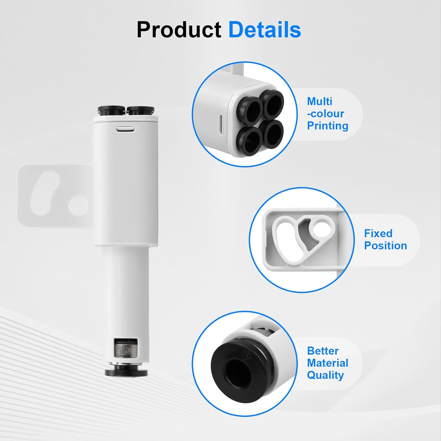 4-In-1 PTFE Adapter for Bambu Lab 3D Printer, Multi-Material Bowden Tube Expansi