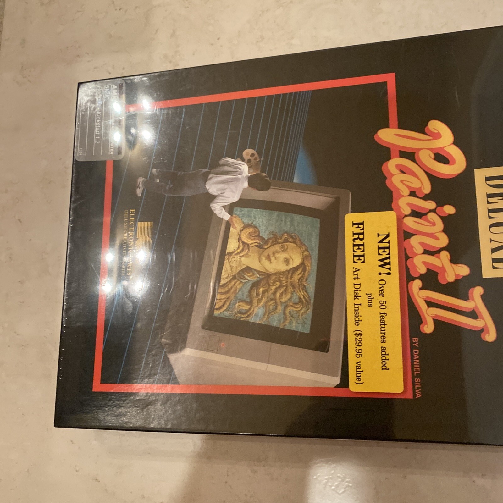 Amiga Deluxe Paint II Brand New Factory Sealed Nib Unopened RARE EA Daniel Silva