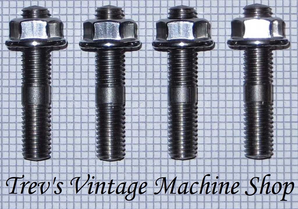 Kawasaki EX500 stainless steel exhaust studs & flange nuts, set of 4. ES12