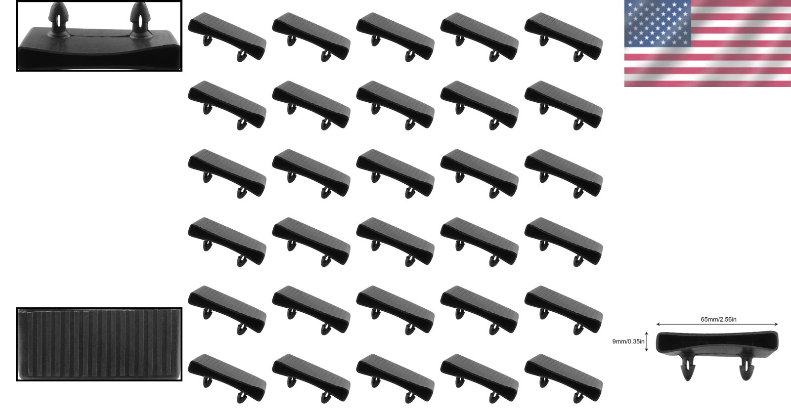 Durable 30pcs Bed Slat Holders 65x9mm - Effortless Installation & Stability