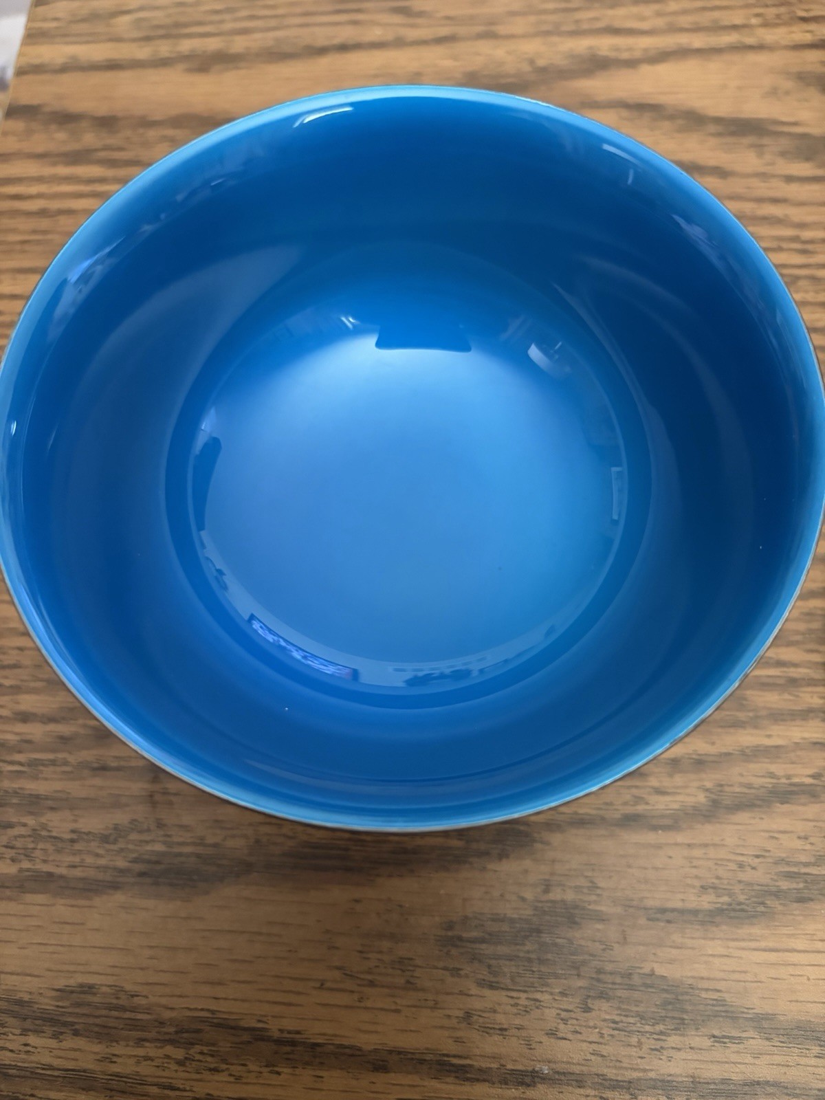 WM Rogers Silver Plated  Candy/Serving Dish with Blue Enamel