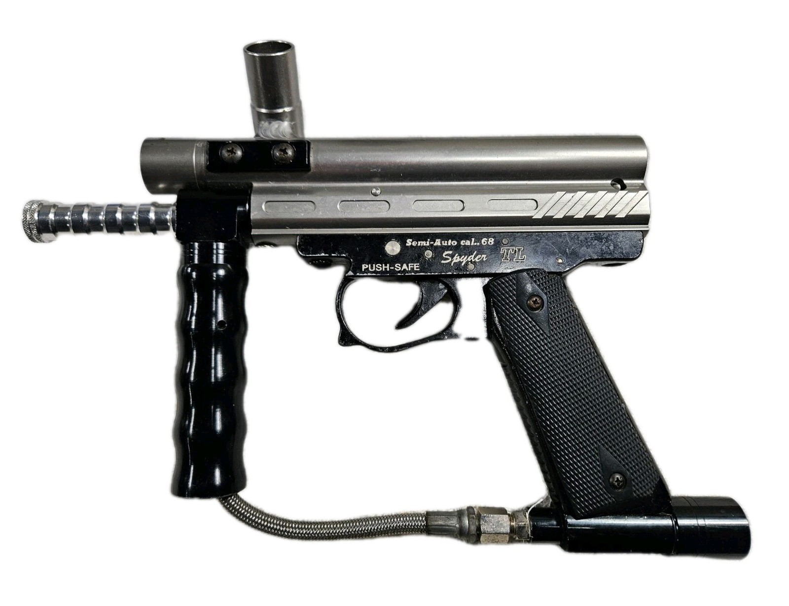 FOR PARTS OR REPAIR Vintage Spyder Single Trig Paintball Gun No Barrel FREE SHIP