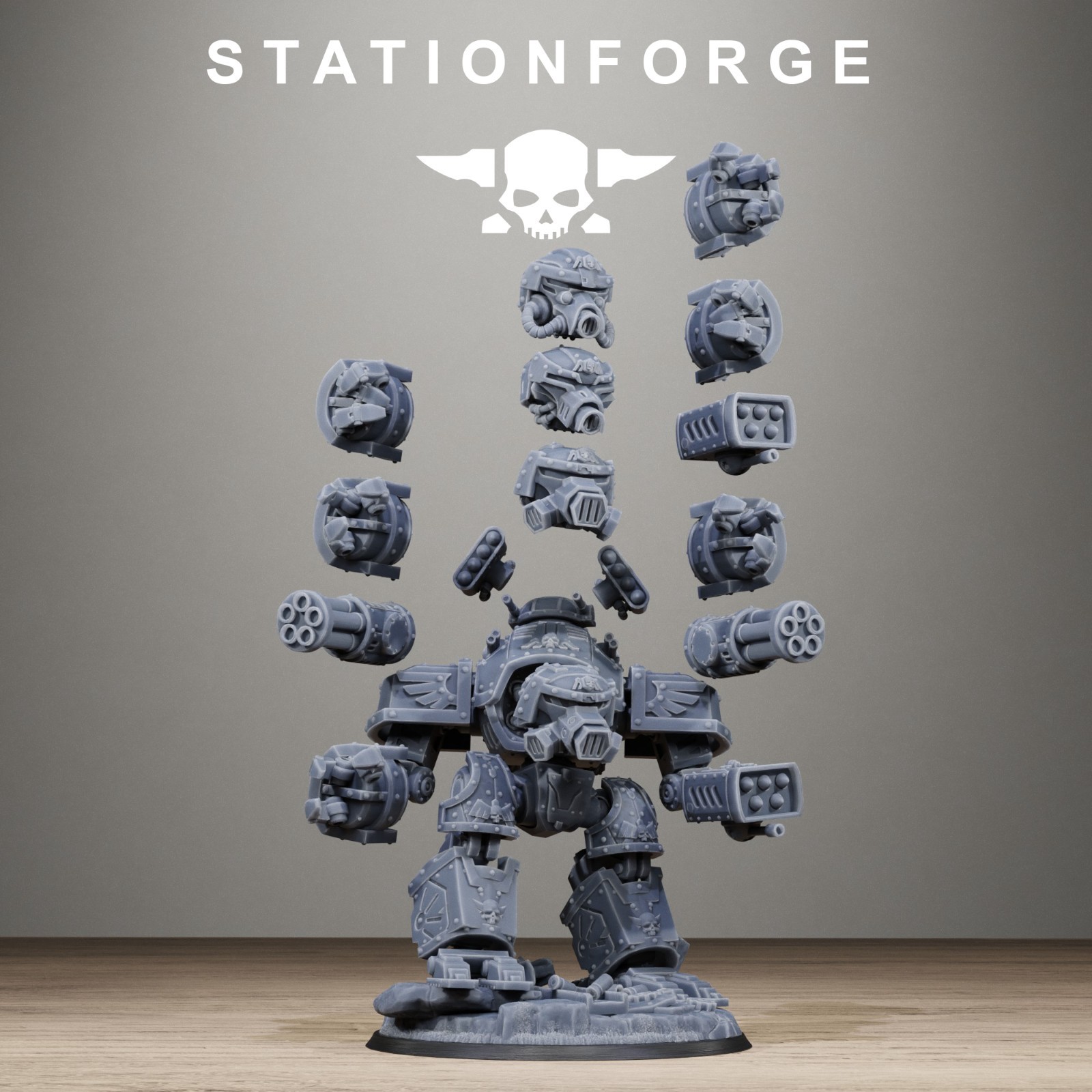 32mm Grimguard MechGuard Station Forge High Quality Miniature (100mm Base)