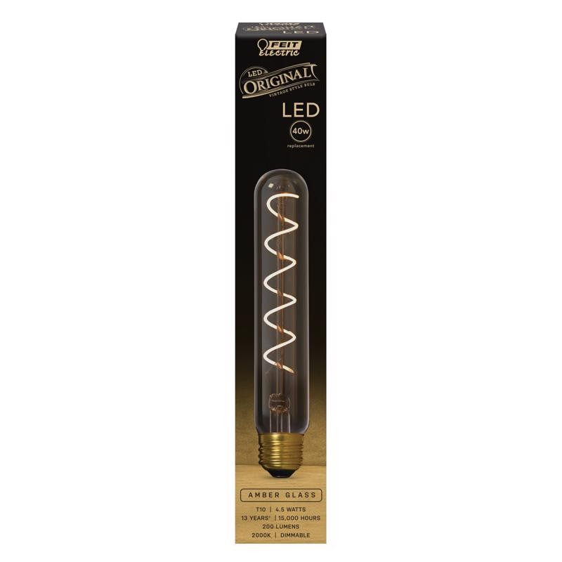 Feit Electric T10L/S/820/LED 120V 4.5W 200 Lumens Spiral Filament LED Light Bulb