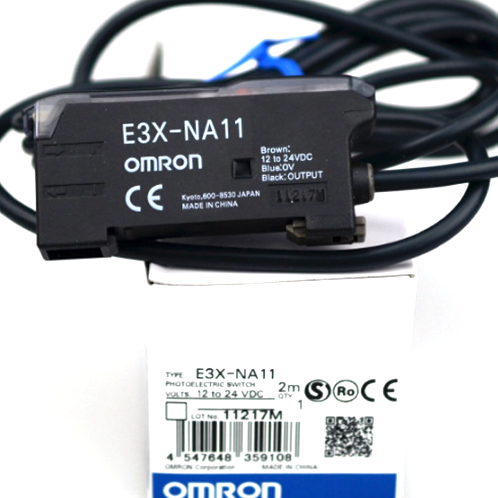 NEW Omron E3X-NA11 2M Photoelectric Sensor Switch 12-24VDC Amplifier Unit