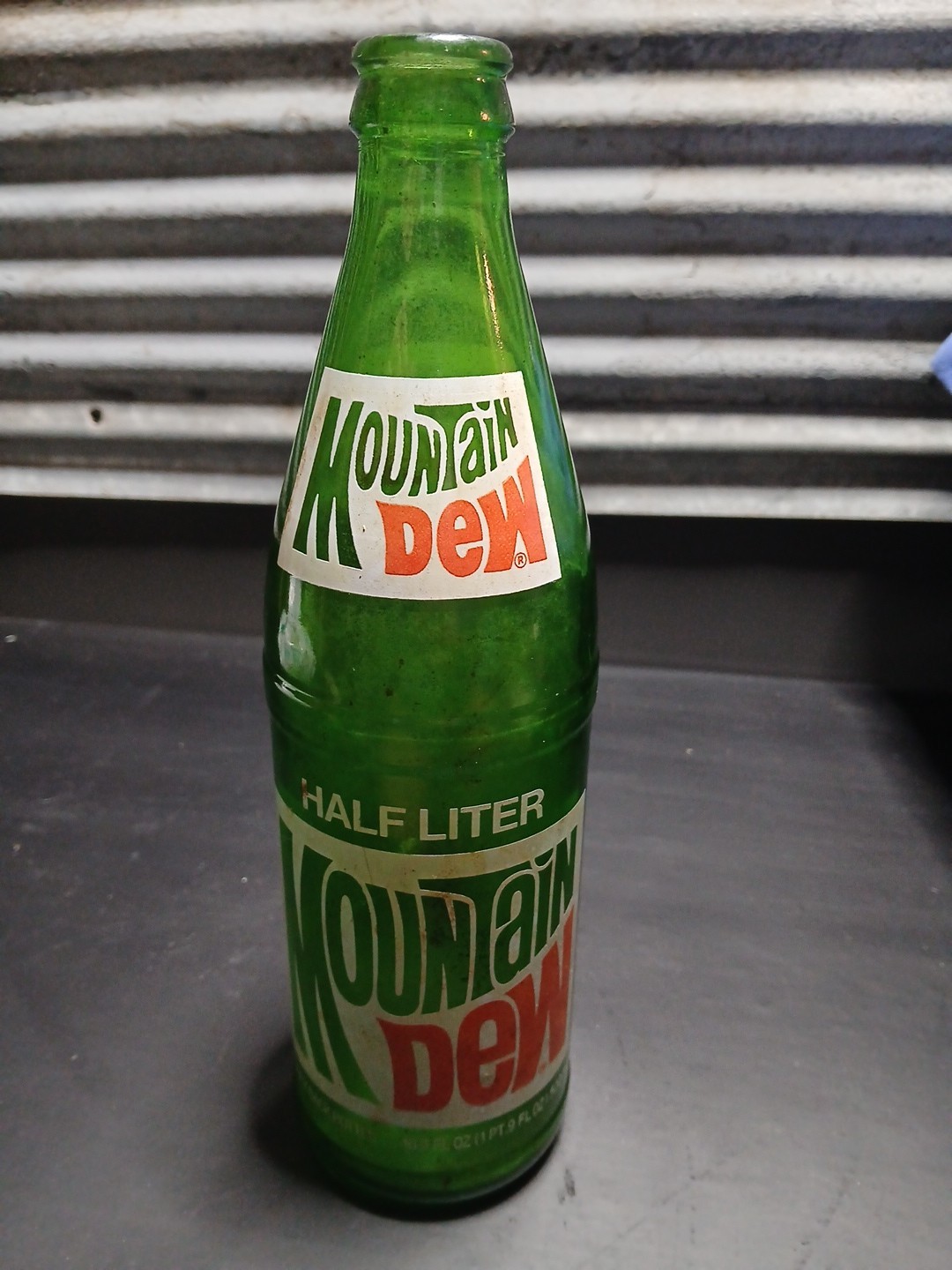 Mountain Dew Bottle Half Liter Glass Bottle Very Nice Condition