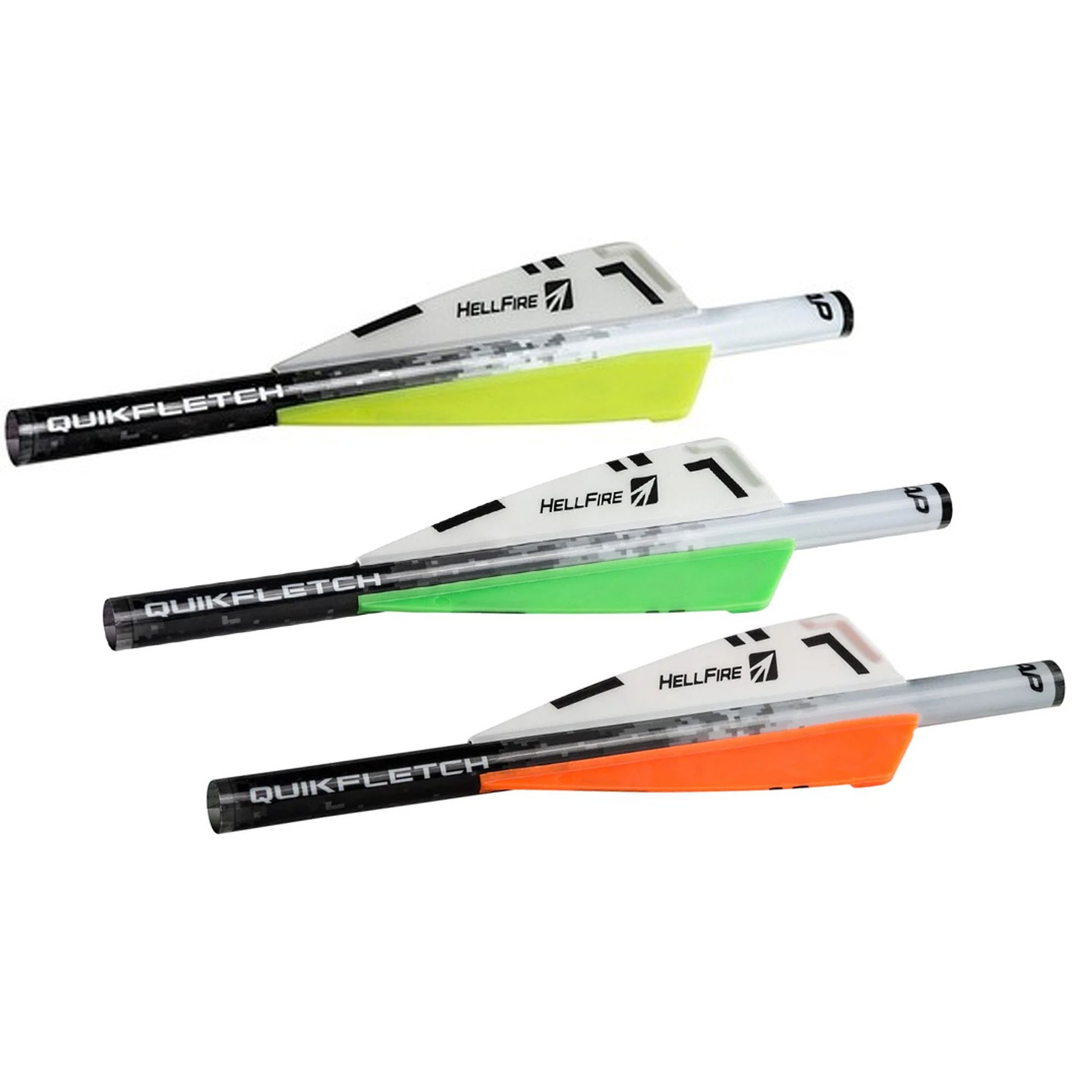 New Archery Products Quikfletch 3" Hellfire for Crossbow