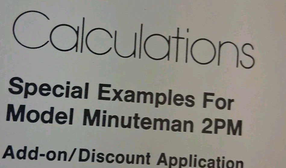 Commodore Minuteman 2-PM Hand Held Calculator W/ Case and Manual*. Untested