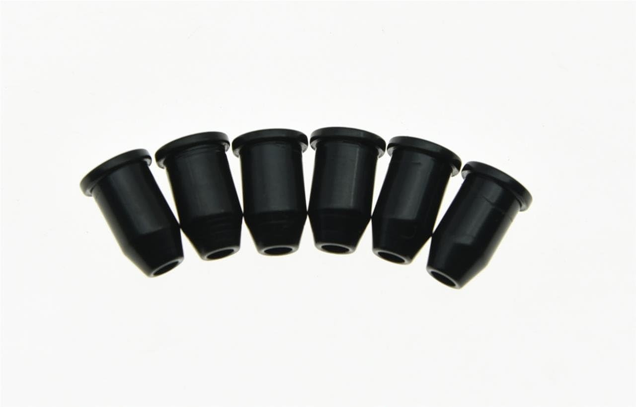 6x Black Guitar String Through Body Ferrule 1/4"(6.35mm)