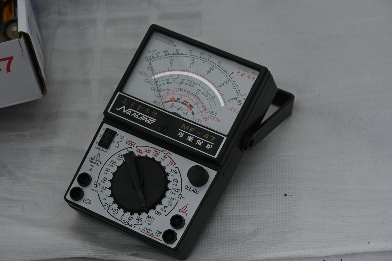 MF-47 analog multimeter, 5" glass top large display, w/batteries USA shipping
