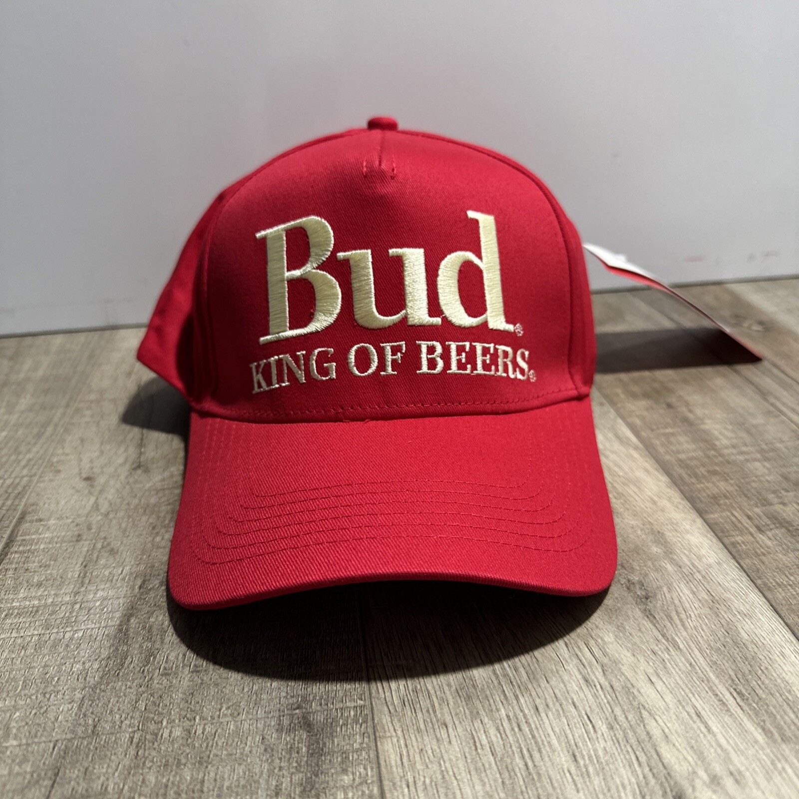 Bud King Of Beers Snapback Red Budweiser Beer Trucker Hat Cap Adjustable Dad Hat