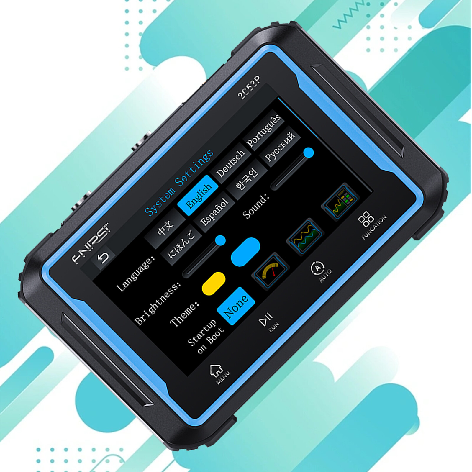 FNIRSI 2C53P Handheld Digital Oscilloscope Multimeter Signal Generator IPS Touch
