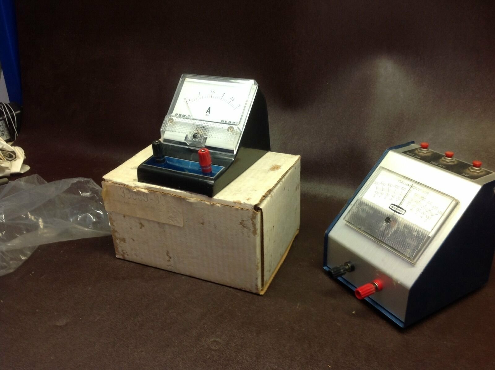 3 VINTAGE NOS GLOBE EDM-31 AMMETER  GALVANOMETER WINSCO METER STEAMPUNK $98