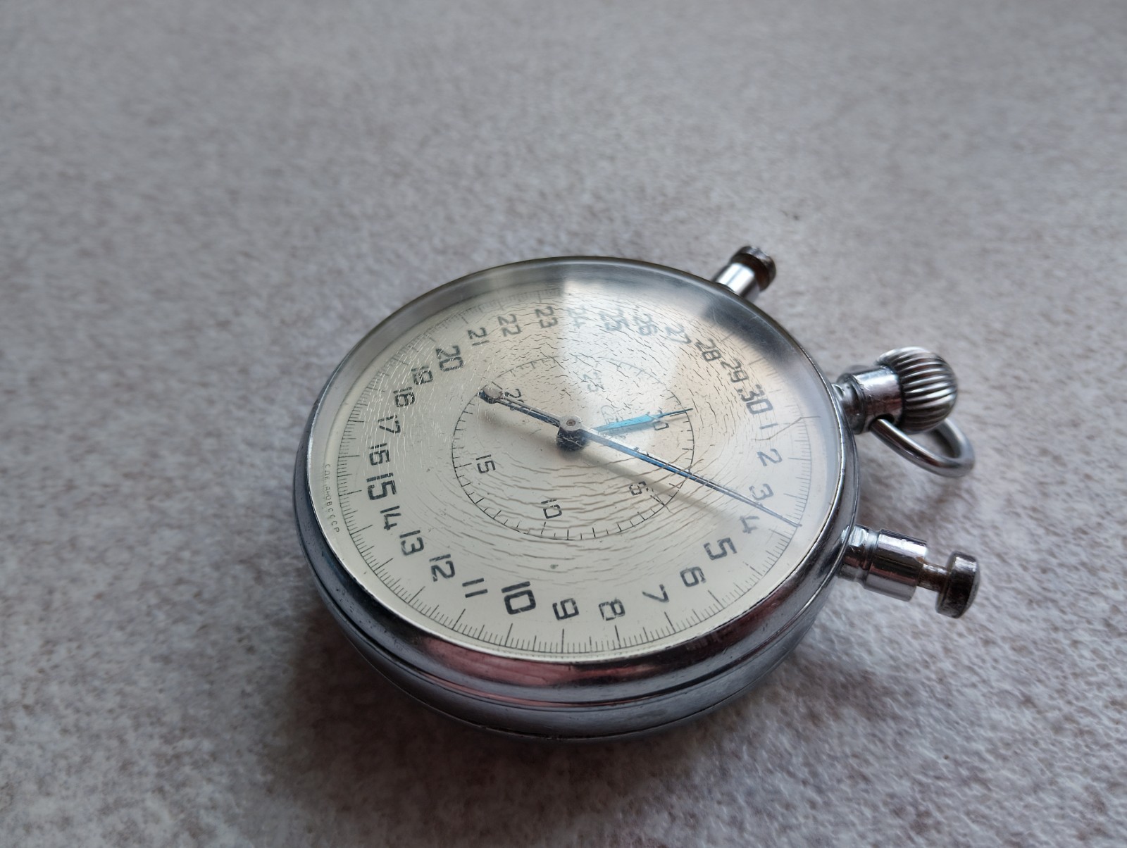 Vintage Soviet Stopwatch Slava Chronometer 3-Button Mechanical Timer/For Parts