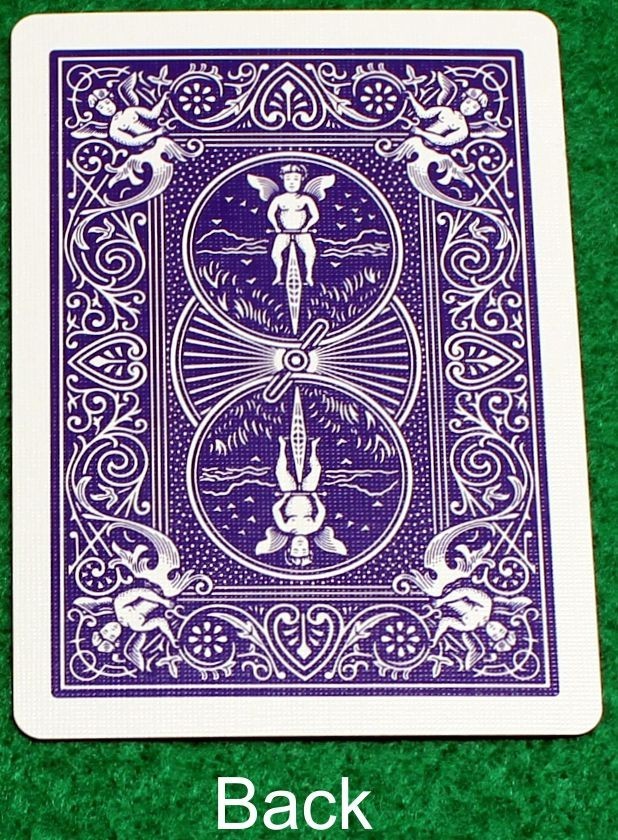 Wrong, Bicycle Printed Gaff Card, Blue