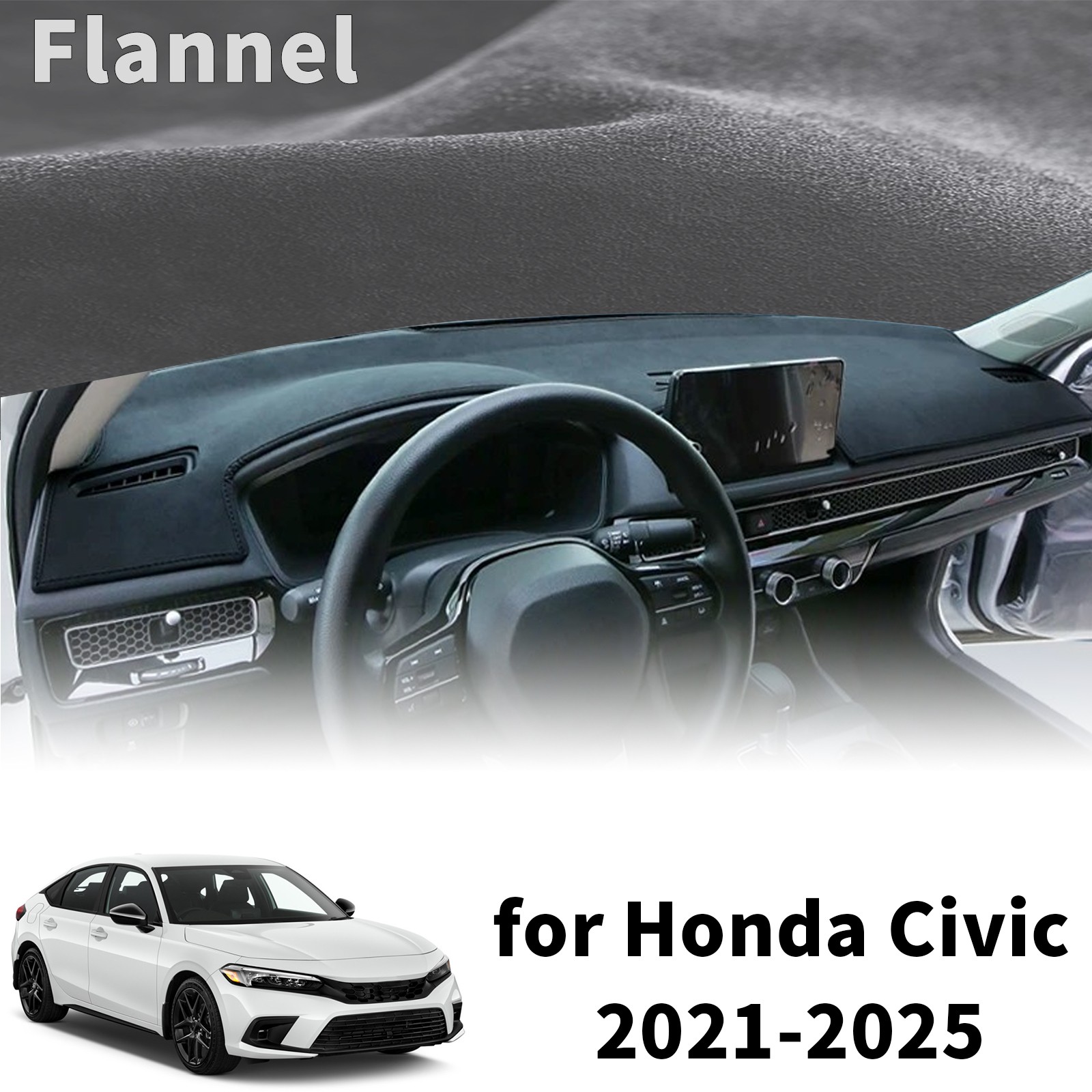 for Honda Civic 2021-2025 11th Gen LHD Dashboard Pad dashmat Accessories