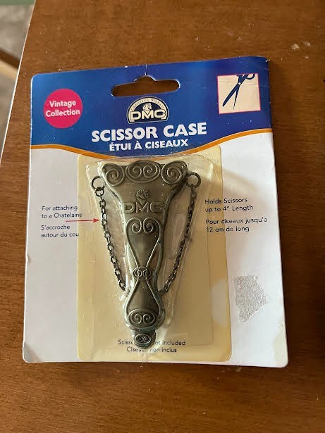 Vintage Style DMC Scissor Case w/Chain to Attach to Chatelaine NRFP RARE ITEM