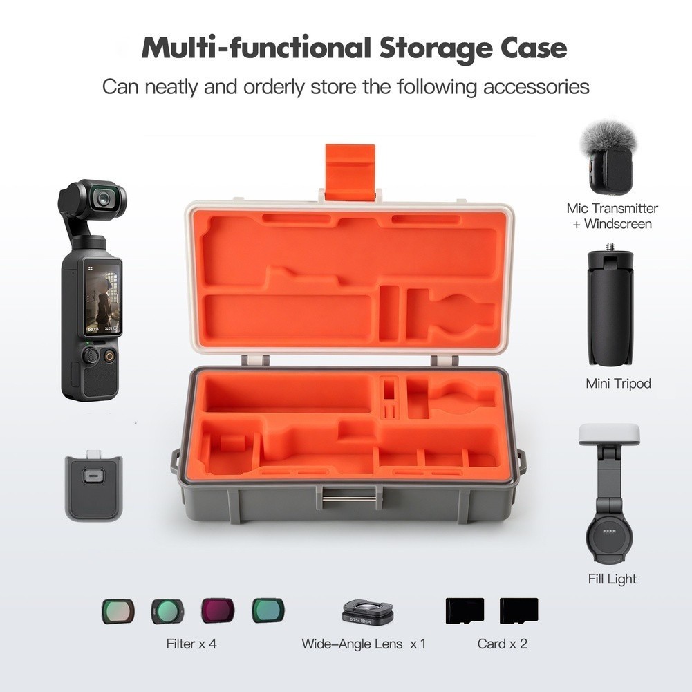 Portable Shockproof Hard Case for DJI For Osmo Pocket 4 Waterproof Design