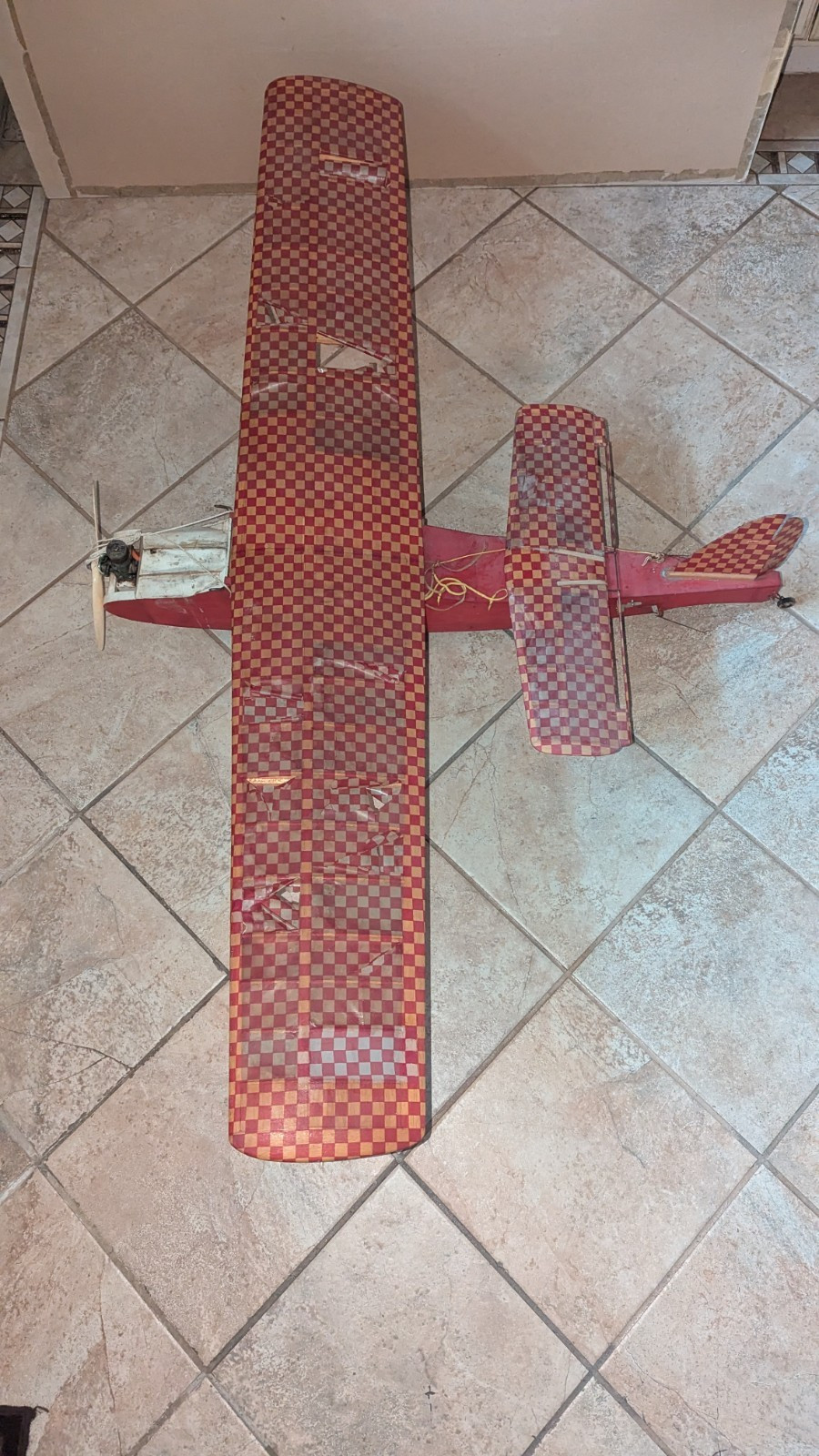 Vintage Remote  Control Airplane ~56” Wingspan Fox .15 Engine Gas Model Plsne