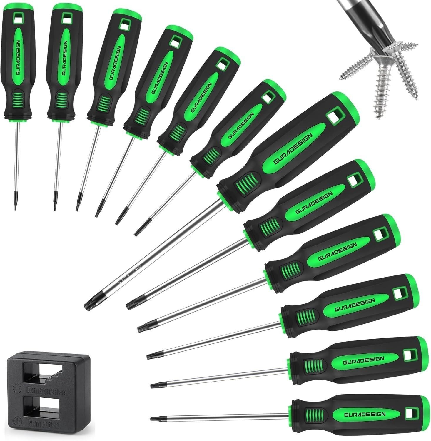 13 Pieces Magnetic Torx Screwdriver Set T5 -t40 Star Screwdrivers