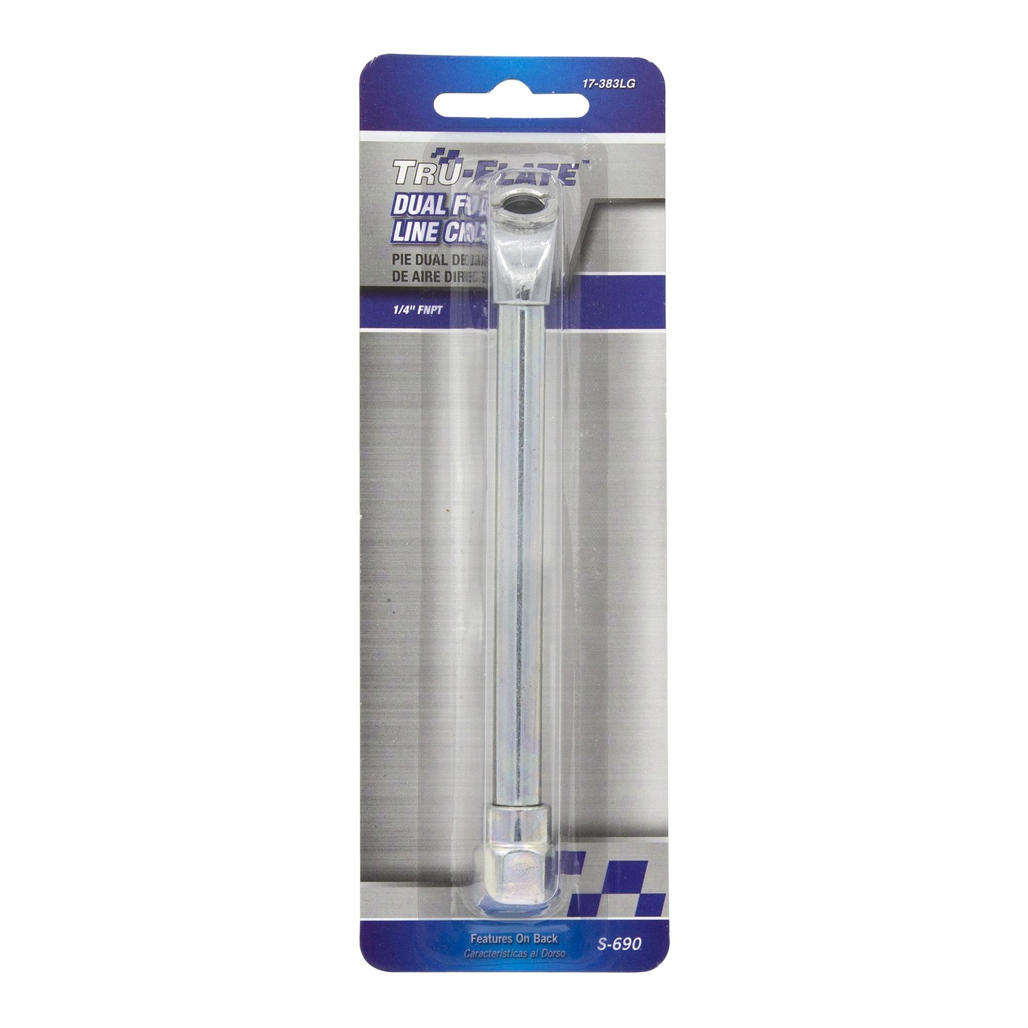 Tru-Flate 17383 Chrome-Plated Dual-Foot Air Line Chuck 1/4 in. Female NPT