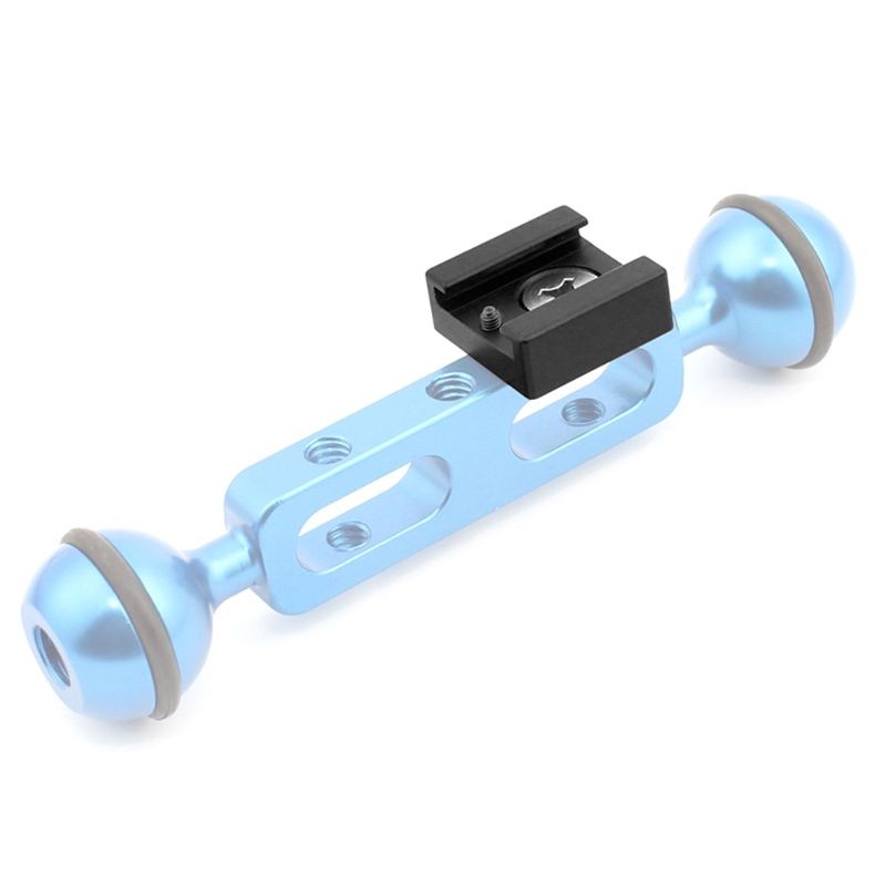 Triple Cold Shoe Mount On Camera Shoe Mount Support Microphone Video 1/4" Screw