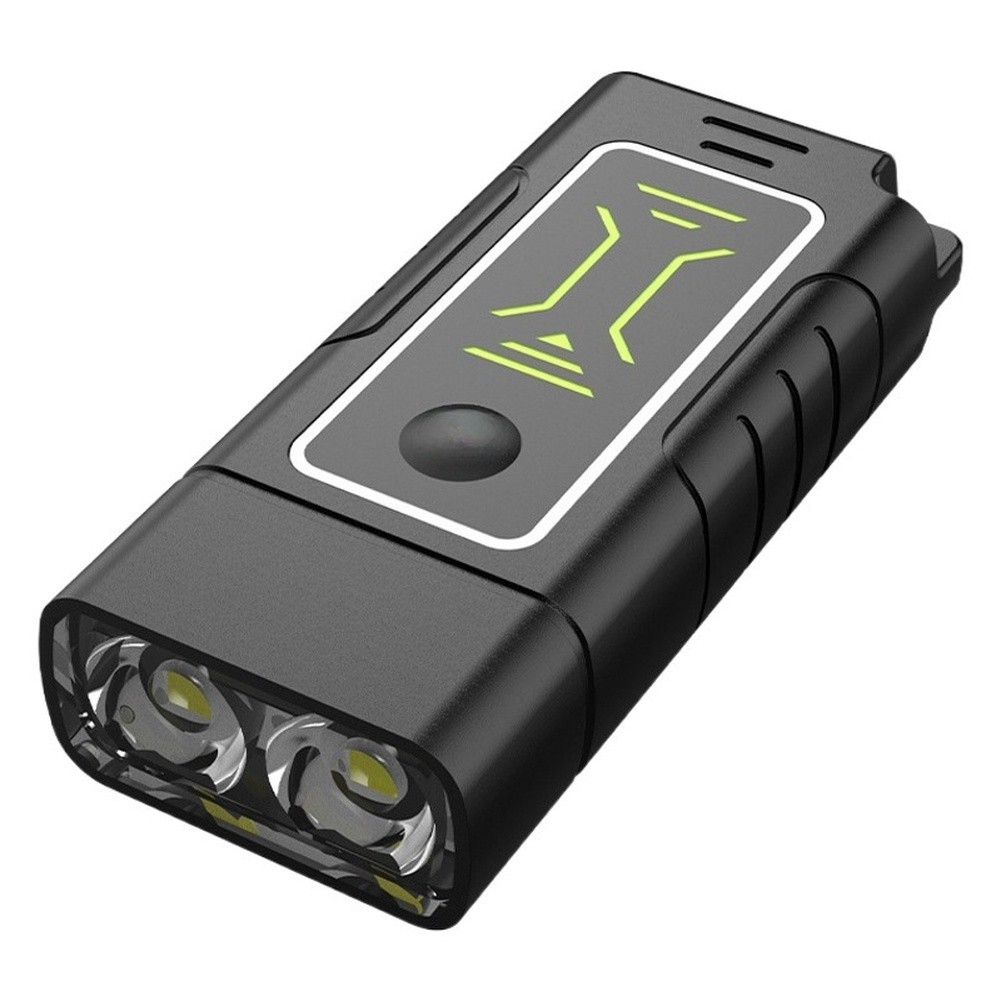 Dual Core LED For MINI Keychain Flashlight Rechargeable Type C 200 meters Range