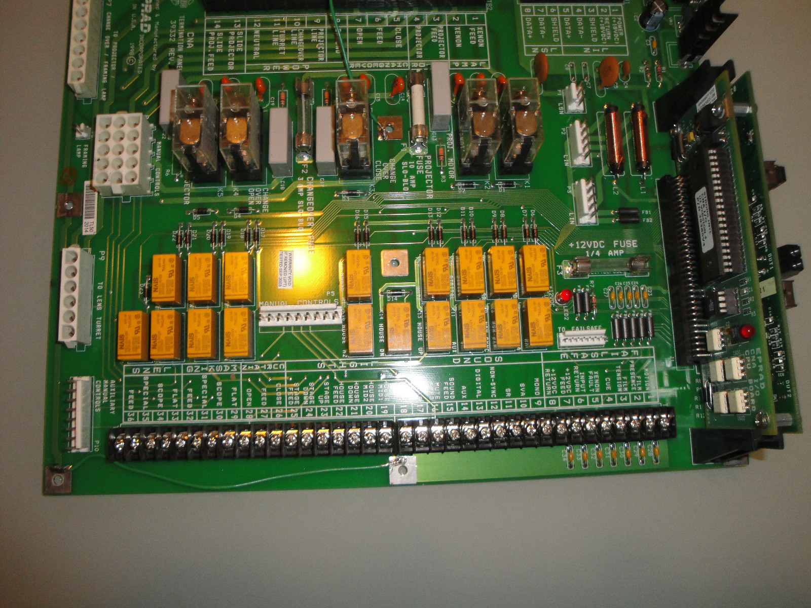 EPRAD CNA Termination Panel 39332 Rev. 6 Plus Volume Card 39370 from Simplex 35