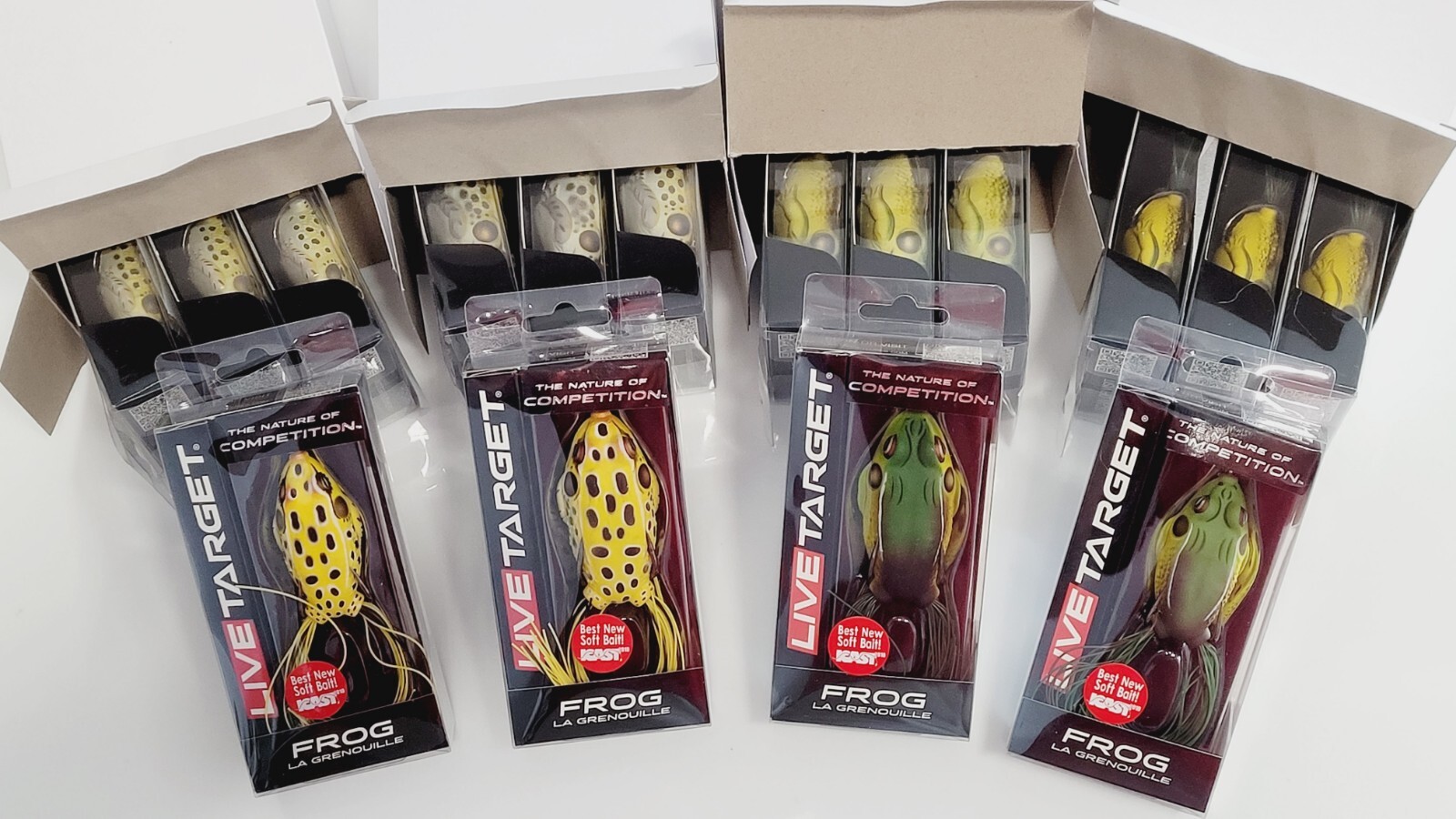 LIVETARGET Lures Frog Hollow Body 16 lot FGH65T501,FGH55T501,FGH55T508,FGH65T508