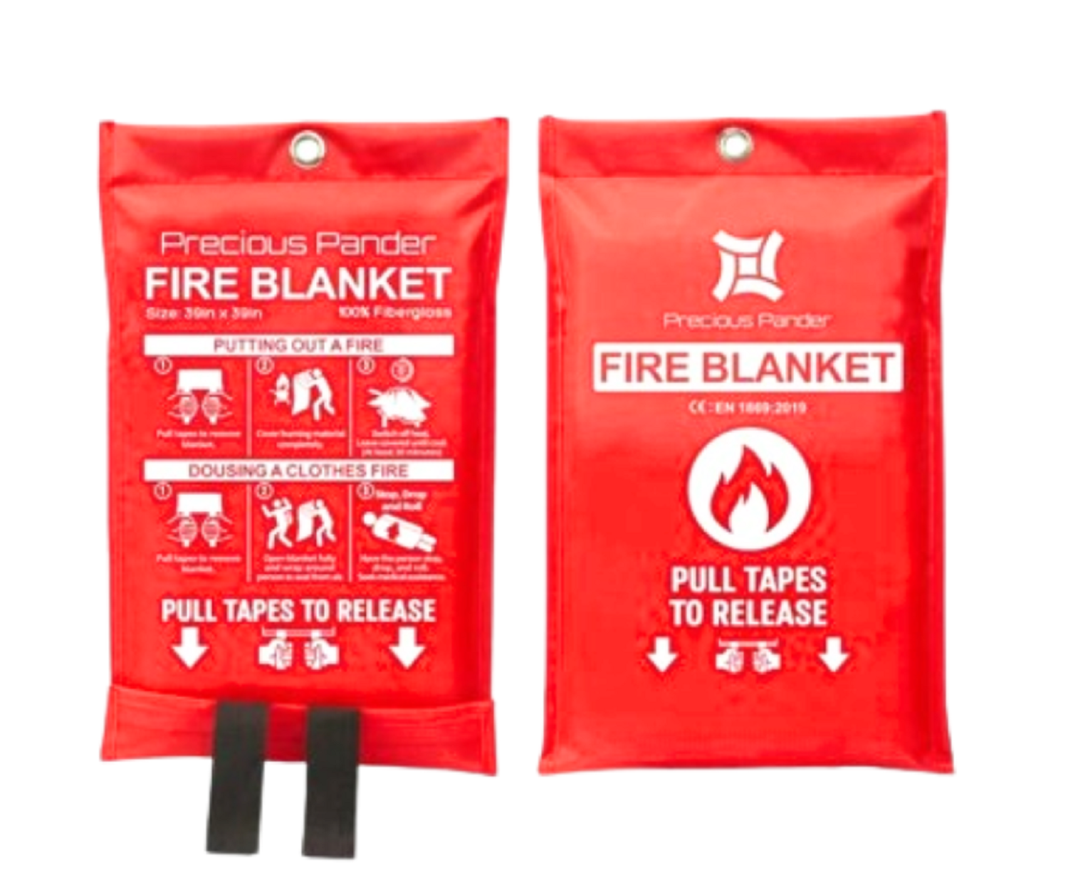 Emergency Fire Blanket for Home and Kitchen - 3 Pack 40"x40" Flame Suppression