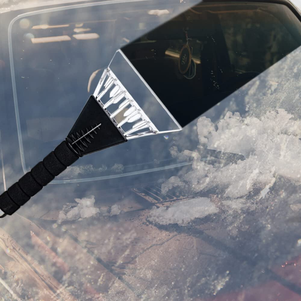 Car Ice Scraper Frost Free Windshield De-Icer Remove Hard Ice Snow Soft Grip x2