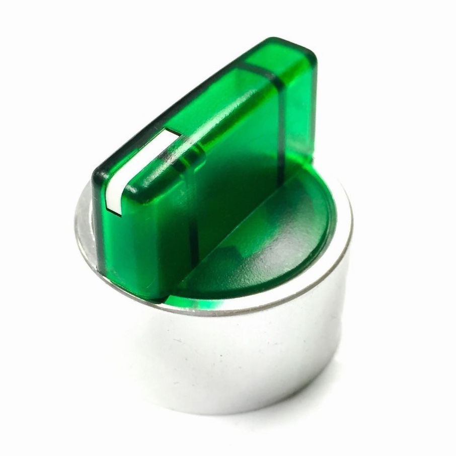 Allen-Bradley 800EM-ALS3 Illuminated Selector Knob, Green, 22.5mm