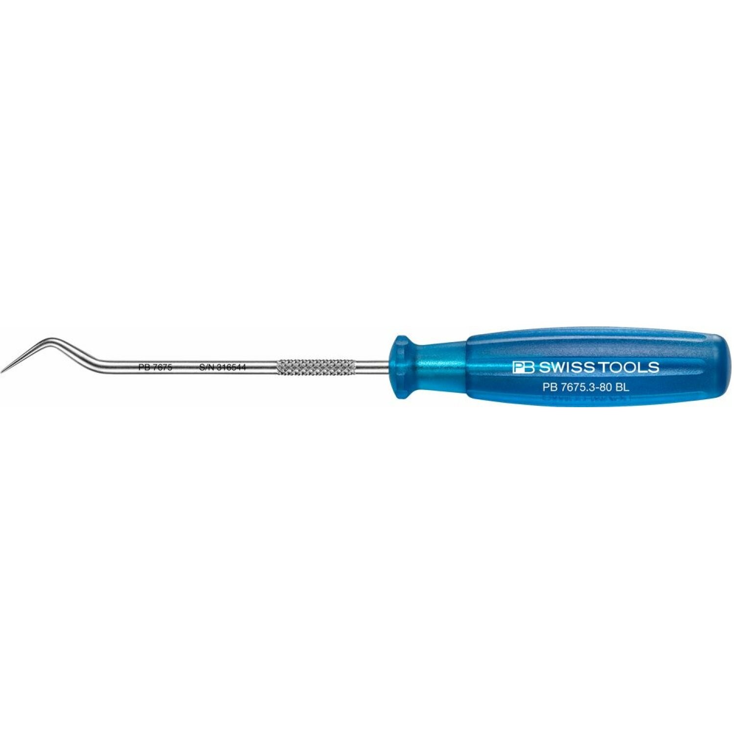 PB Swiss Tools PB 7675.3-80 BL Elbow PickTool With Multicraft Handle, V-Shape