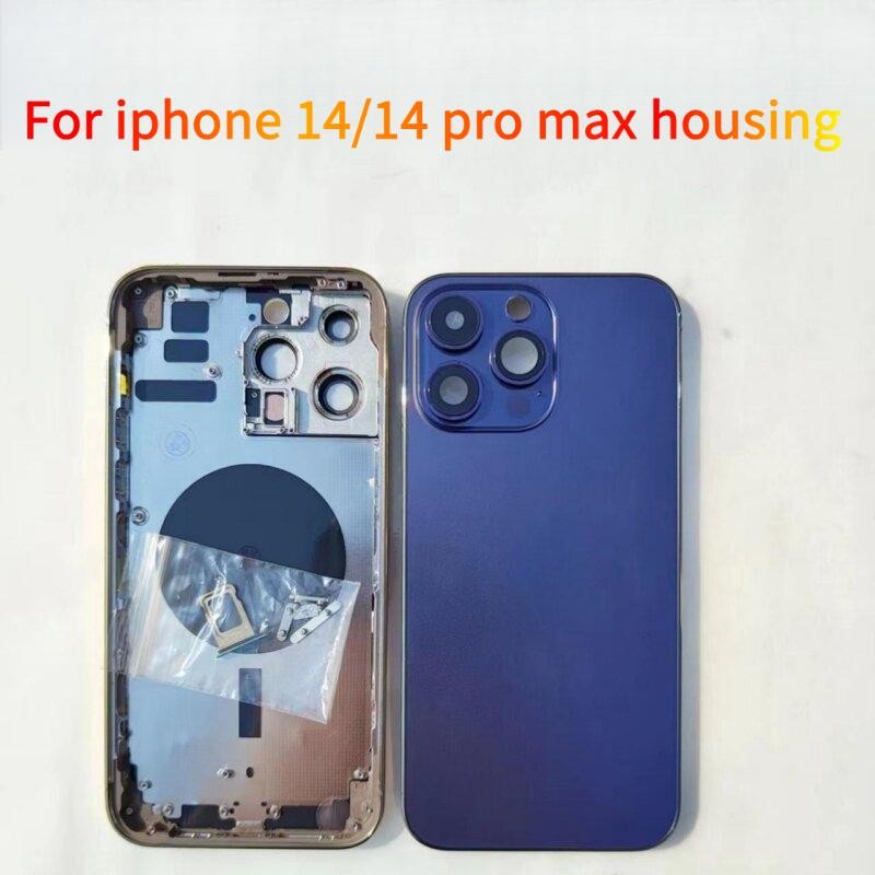 New replacement battery door rear shell frame cover For iPhone 14 Pro 14 Pro Max