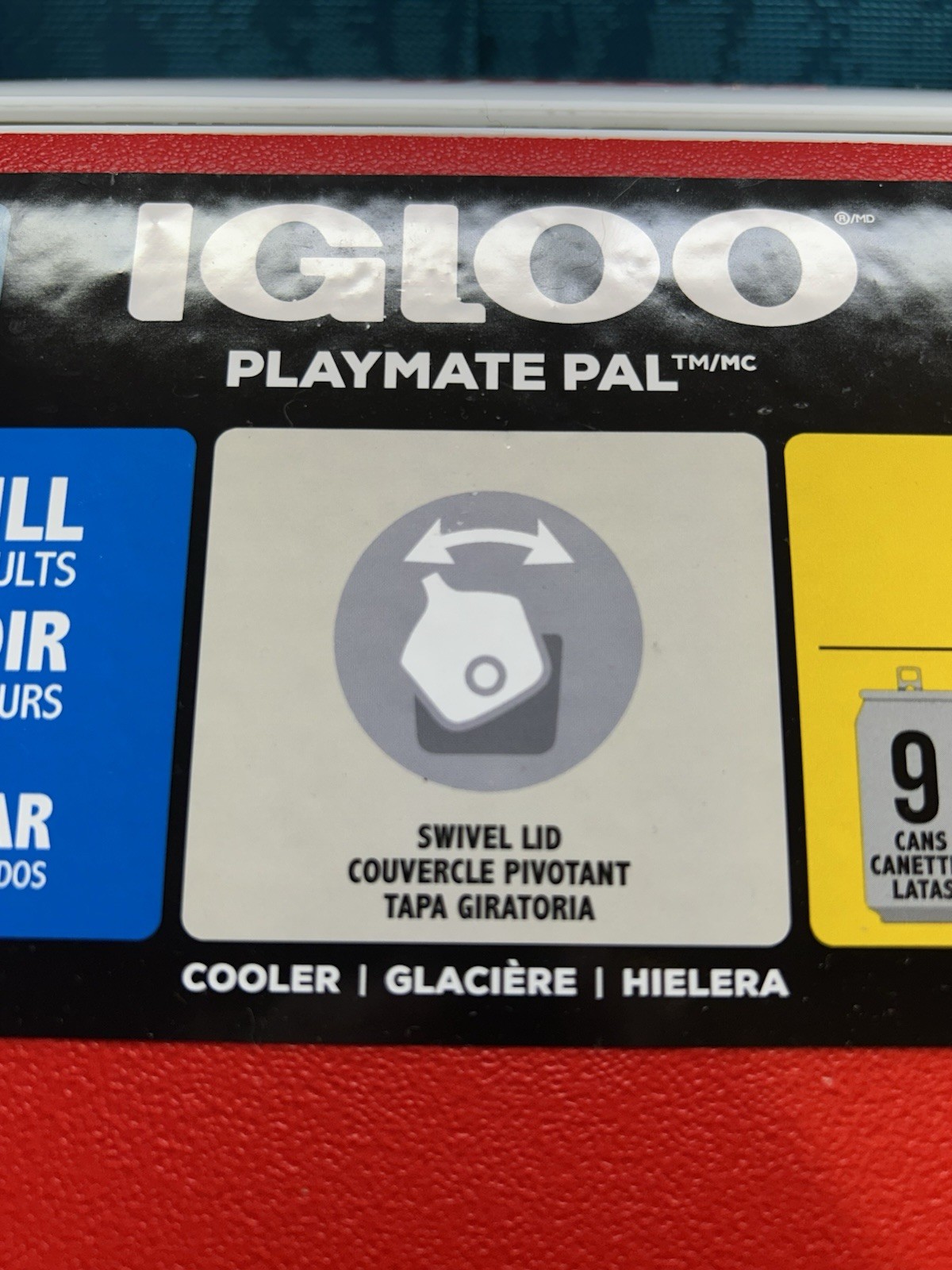 Igloo 7 qt. Playmate Pal Hard Plastic Cooler - Red/White - New