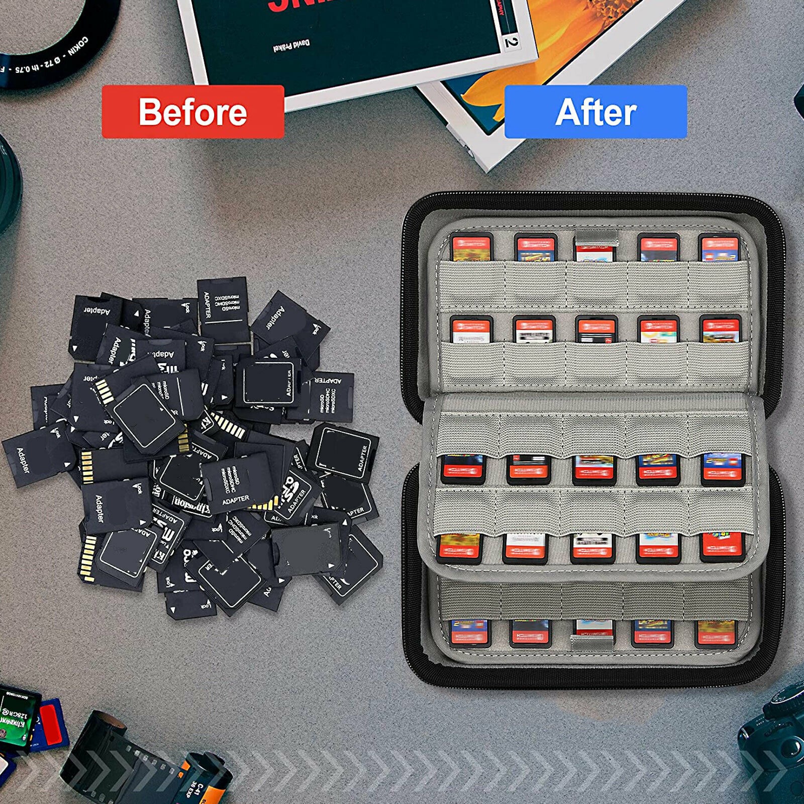 80 Game Card Holder Storage Case For Nintendo Switch/Vita /SD Cards Cartridge