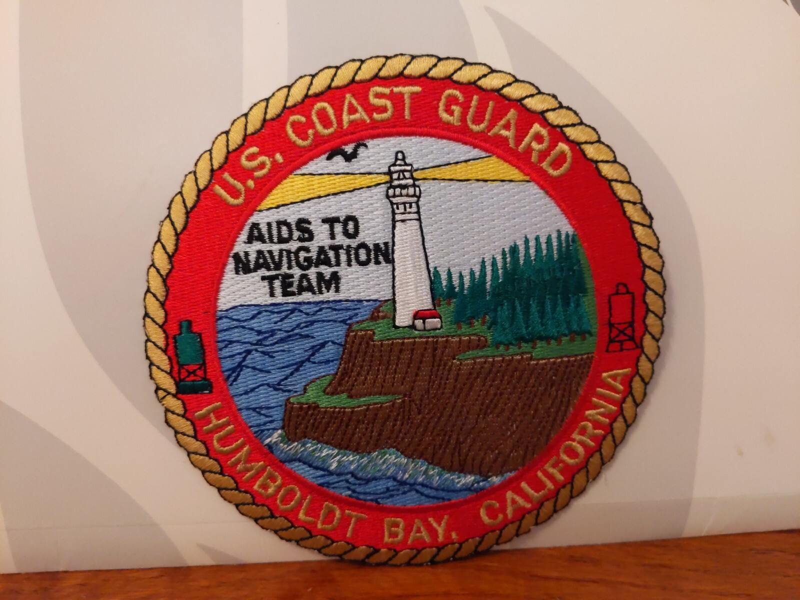 COAST GUARD HUMBOLDT, CA  Color Patch  4 3/4 X 4 3/4 INCH