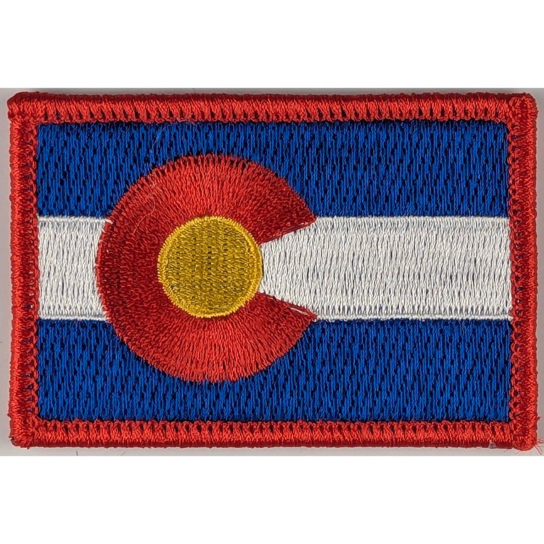 Colorado State Flag Patch - Full Color - Hook Fastener Patch