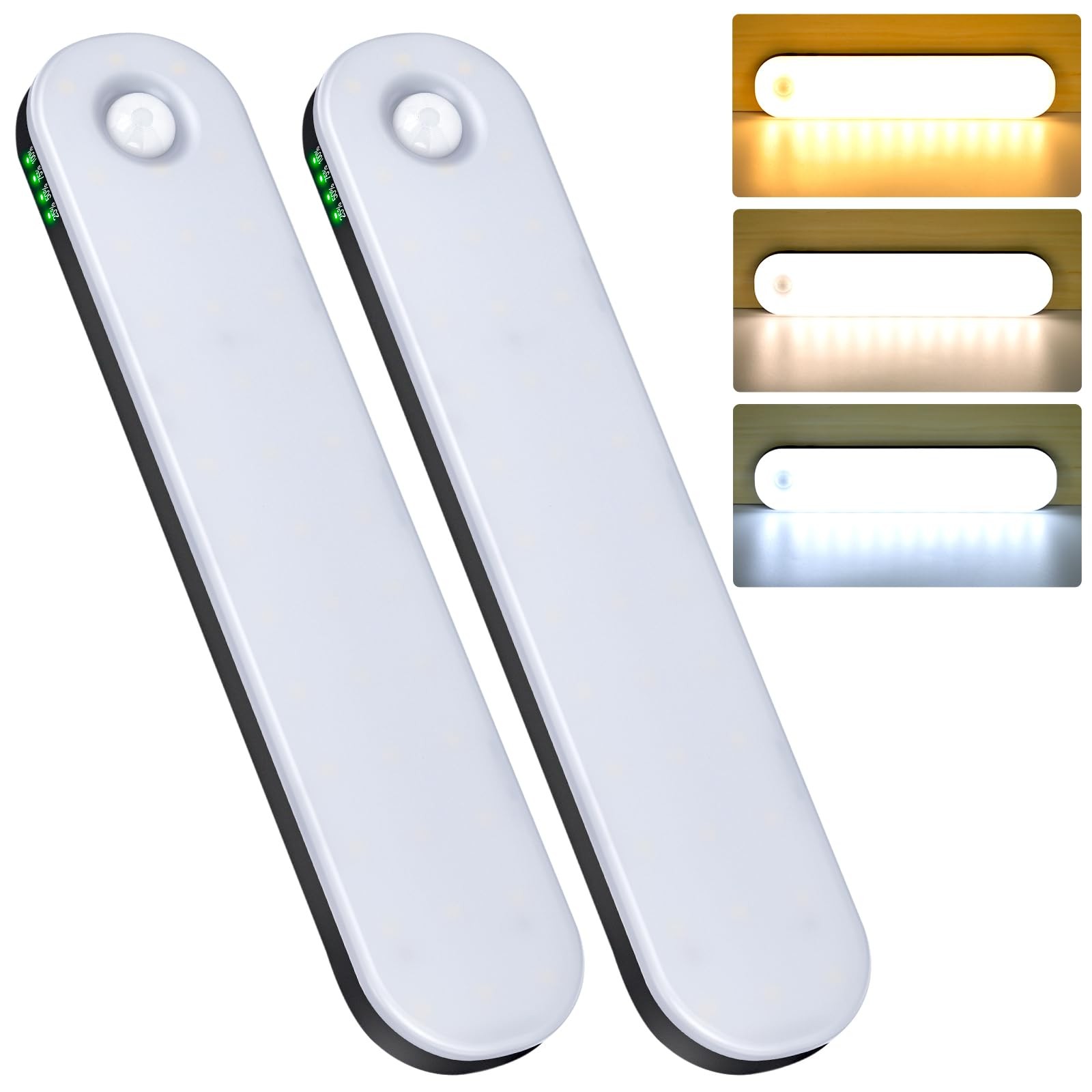 Under Cabinet Lighting, Motion Sensor Lights Indoor with 3 Color Temps Dimmab...