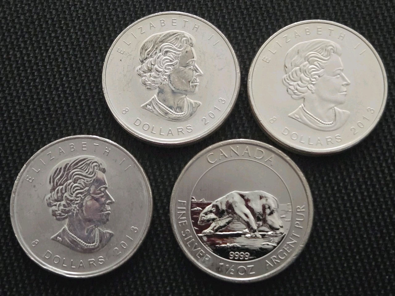 2013 Royal Canadian Mint (RCM) Polar Bear 1.5 oz Silver Coin