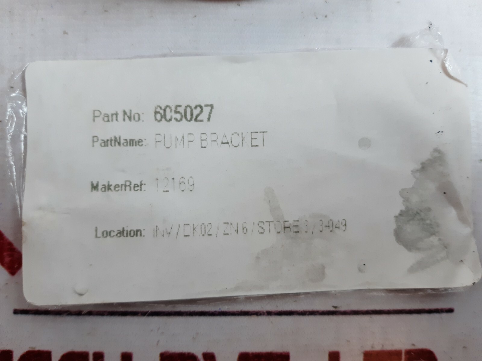 Vitality 605027 pump bracket 130 rpm