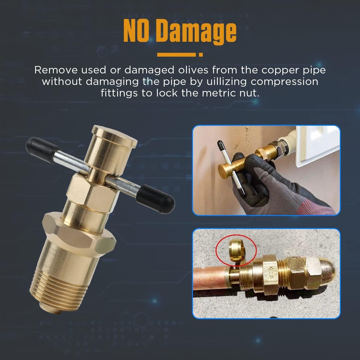 Ferrule Puller Compression Sleeve Puller Tool Copper Olive Ring Removal Angle St