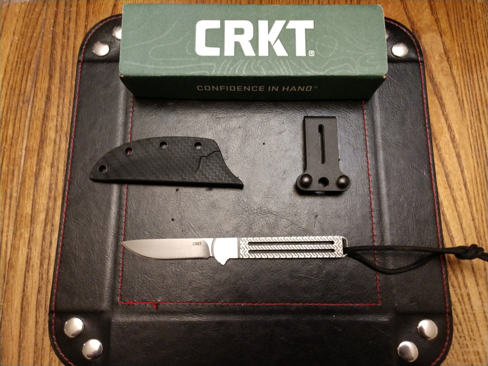 CRKT Testy Fixed Blade Knife 2.38" 420-J2 Stainless Steel Blade Sheath 1.1 o.z.