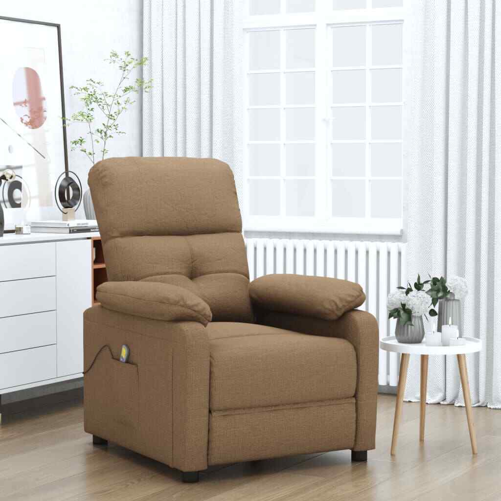Massage Chair Leisure Adjustable Chair for Home Theater Cinema Fabric vidaXL