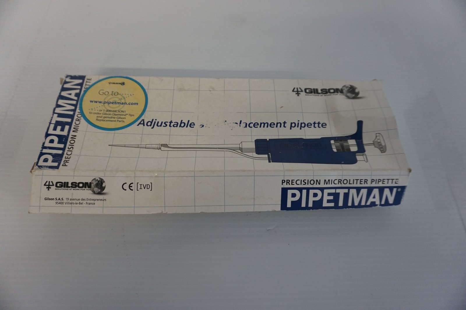 GILSON PIPETMAN PRECISION MICROLITER PIPETTE P200 50-200 UL (HLP57)