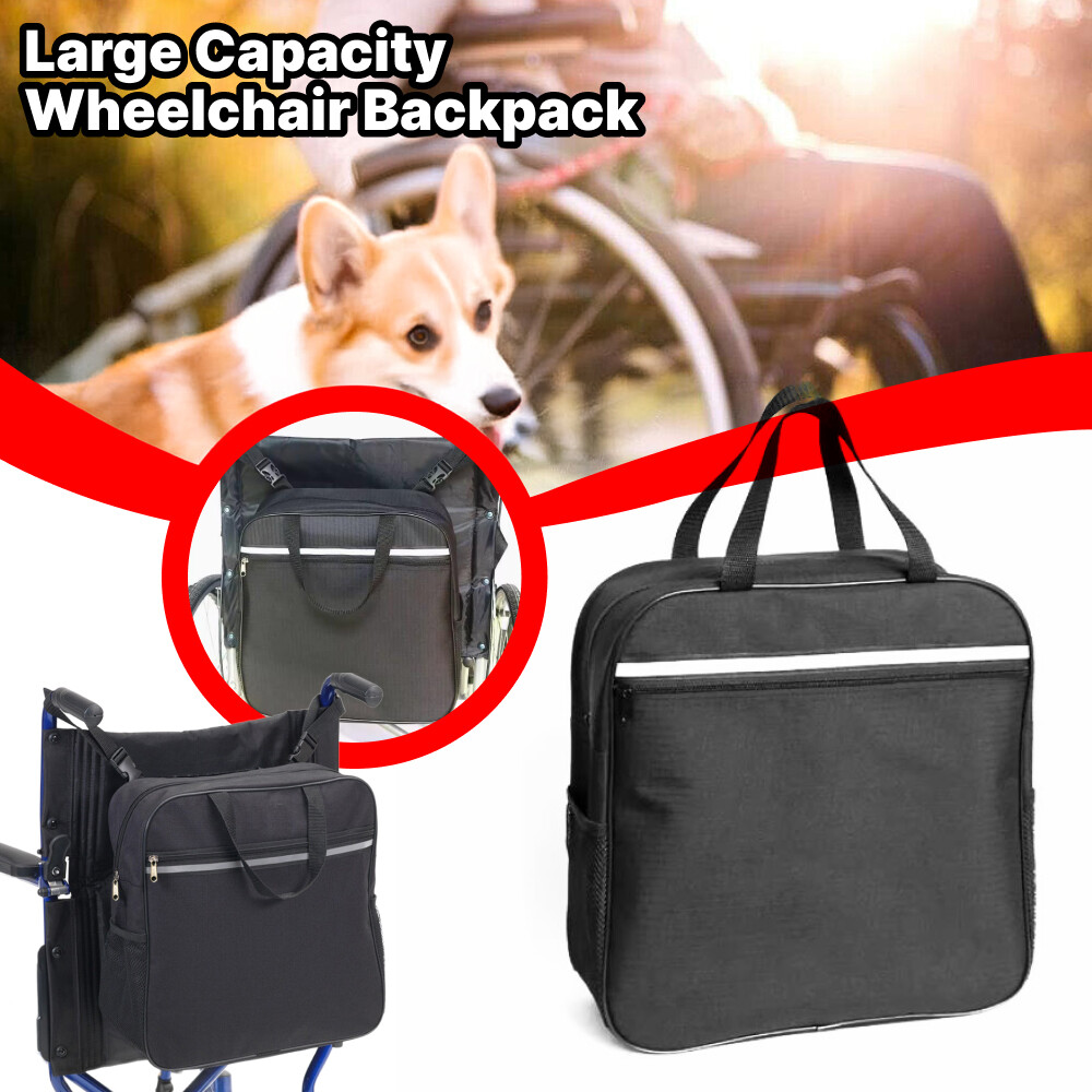 Large Capacity Wheelchair Backpack Waterproof Oxford Cloth For All Essentials