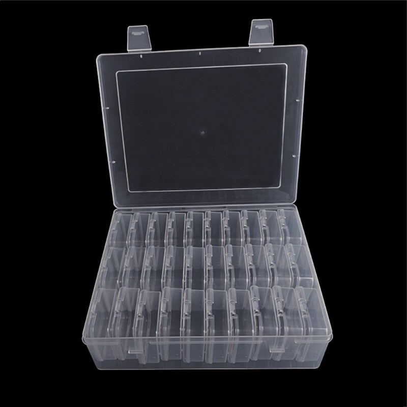 Transparent Clear Bead Storage Containers Plastic Boxes for Jewelry and